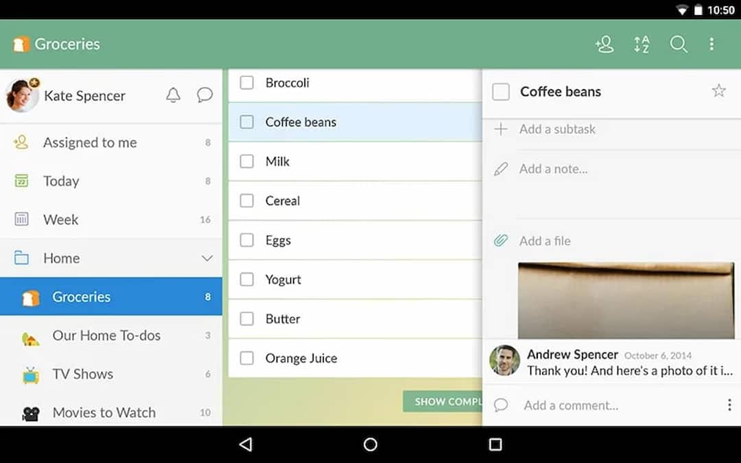 Wunderlist for Android