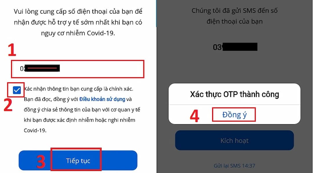 Xác thực OTP thành công